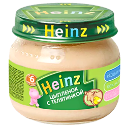 Пюре Heinz Цыпленок с телятиной